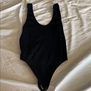 Black ribbed Bodysuit